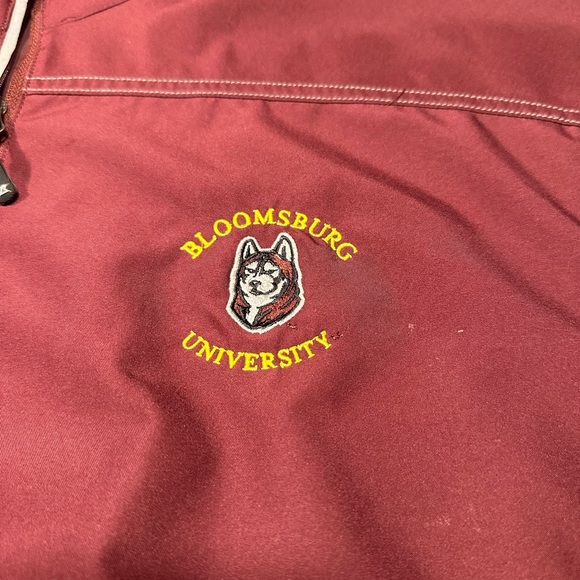 Bloomsburg University quarter zip 100% polyester pull over windbreaker… Large - Picture 10 of 12